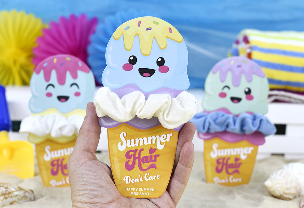 printable scrunchie holder - end of term classroom gift printable scrunchie holder - end of term classroom gift